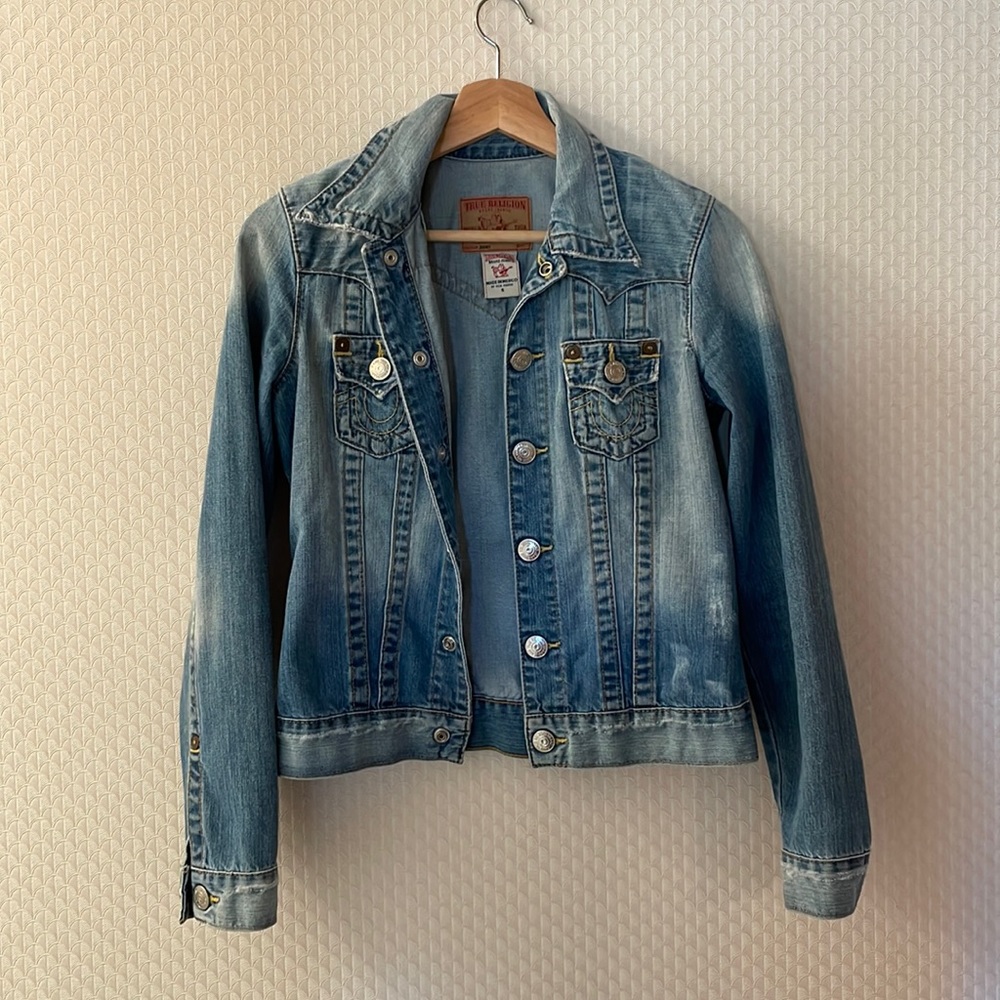 True Religion blue jean jacket